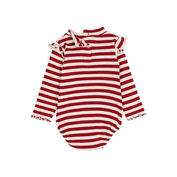 Buho Burgundy BB Fancy Stripes Bodysuit