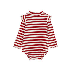 Buho Burgundy BB Fancy Stripes Bodysuit