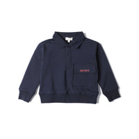 Anecdote Navy Large Pocket Polo Sweatshirt