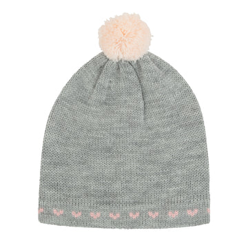 Le Enfant Heartline Beanies - Gray (FINAL SALE)