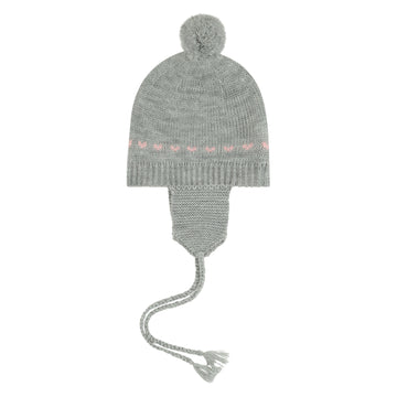 Le Enfant Heartline Bebe Bonnet - Gray (FINAL SALE)