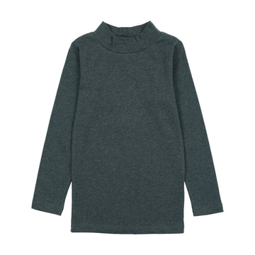Farren + Me Mock Neck Tshirt Blue Granite