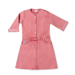 Birnham On The Sea Cargo Dress Red Denim