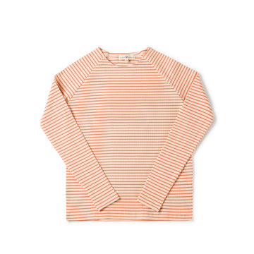 Birnham On The Sea Teen Crew Apricot Stripe