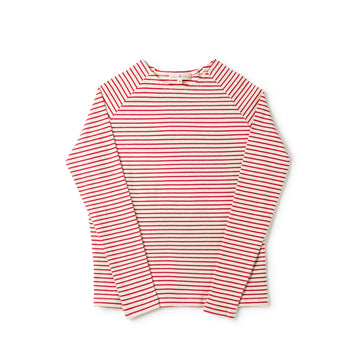 Birnham On The Sea Teen Crew Cherry Stripe