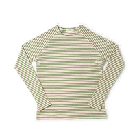 Birnham On The Sea Teen Crew Green Stripe