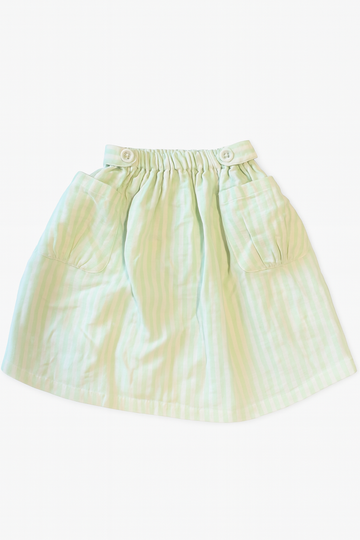 Wander & Wonder Basil Stripe Gathered Skirt