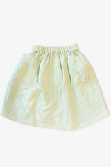 Wander & Wonder Basil Stripe Gathered Skirt