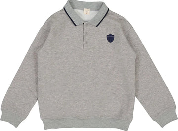 Analogy by Lil Legs Light Gray Heather Fan Club Polo Sweatshirt