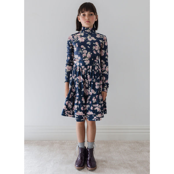 Steph Lilac Floral Print Velvet Knit Top (8191T)