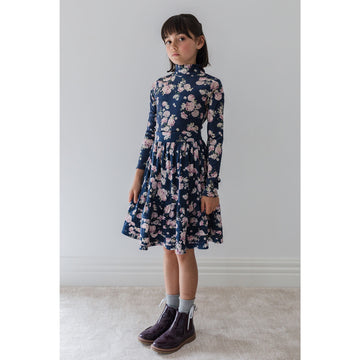 Steph Lilac Floral Print Velvet Knit Top (8191T)