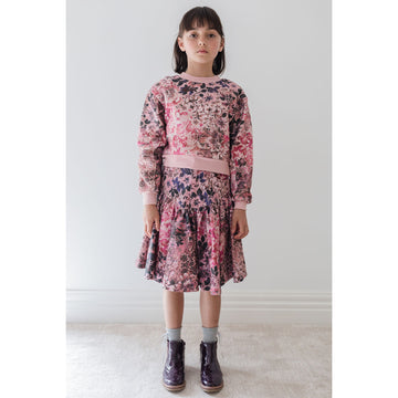 Steph Blurred Floral Print Sweat Top  (8194T)