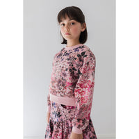 Steph Blurred Floral Print Sweat Top  (8194T)