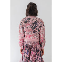 Steph Blurred Floral Print Sweat Top  (8194T)