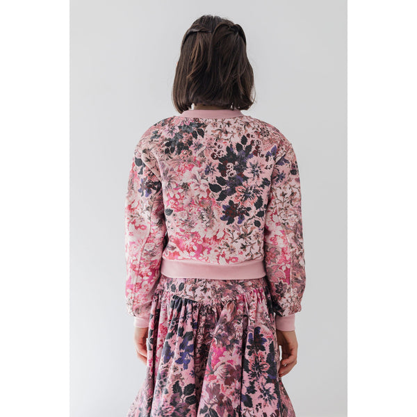 Steph Blurred Floral Print Sweat Top  (8194T)