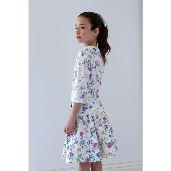 Steph Garden Print Denim Skirt (8234S)