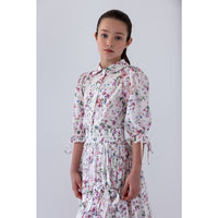Steph Whispy Floral Print Voile Skirt (8210S)