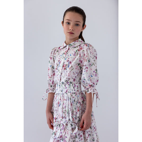 Steph Whispy Floral Print Voile Skirt (8210S)