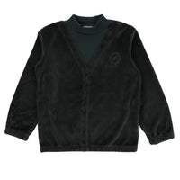 Bondoux Logo Velour Green Grey 1Pc Cardigan