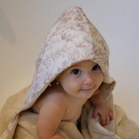 Little Threads The Label Delicate Neutral Branches Hooded Towel
