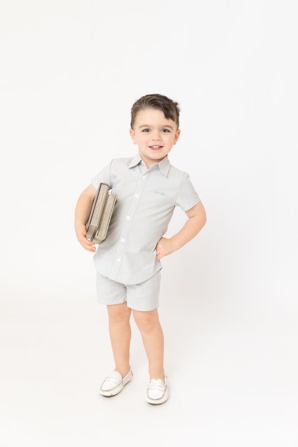 Nounelle Striped Boy Shorts Sage