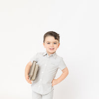 Nounelle Striped Boy Shirt Sage