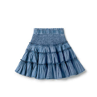 Birnham On The Sea Ruffle Skirt Stonewash Denim