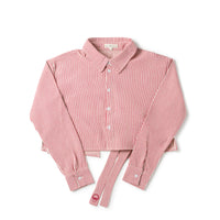 Birnham On The Sea Teen Bow Shirt Pink Stripe