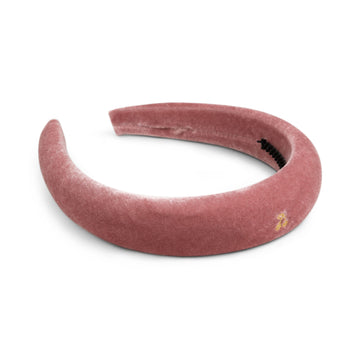 Le Enfant Gold Thread Cherry Hairband Velvet - Pink (FINAL SALE)