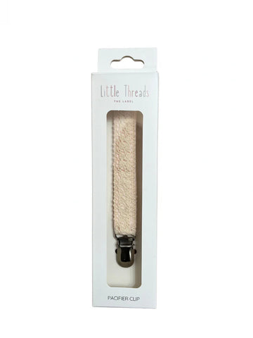 Little Threads The Label Pink Crotchet Pacifier Clip
