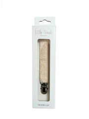 Little Threads The Label Pink Crotchet Pacifier Clip
