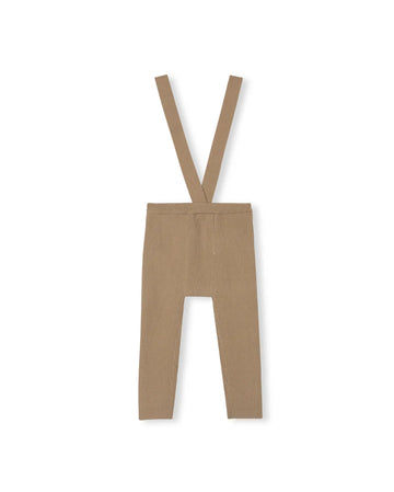 One Child Camel Suspender Footless Leggings