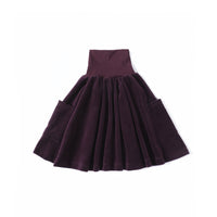 Anecdote Plum Velour High Waisted Skirt With Pockets