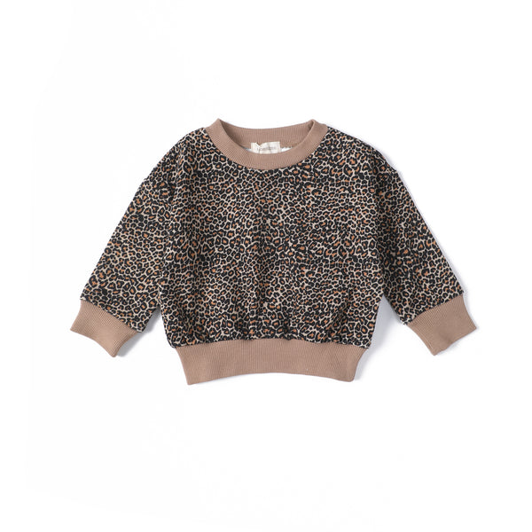 Anecdote Taupe Leopard Print Sweatshirt