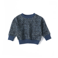 Anecdote Blue Leopard Print Sweatshirt