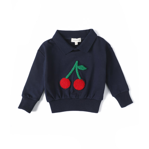 Anecdote Navy Cherry Sweatshirt