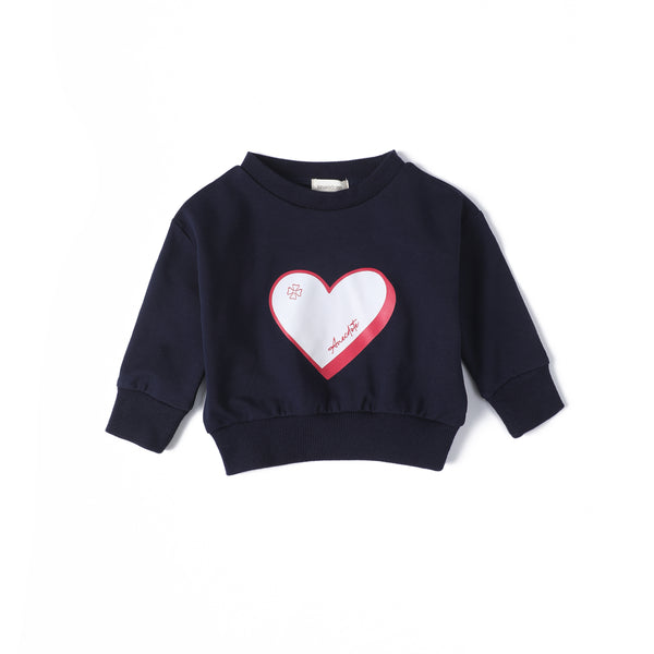 Anecdote Navy Heart Graphic Sweatshirt