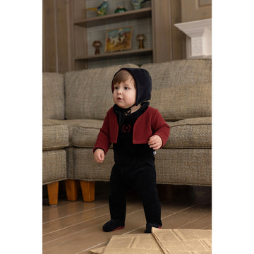 Miss Mini Embroidered Duo Shabbos Boy Romper + Bonnet