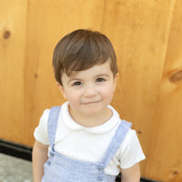 Nounelle Blue Linen Overalls