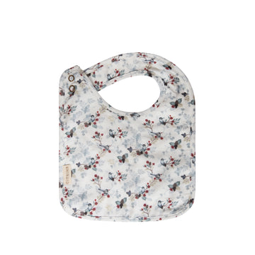 Citrine White Leaf Print Bib