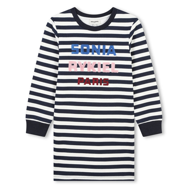 Sonia Rykiel Navy White Sleeve Dress