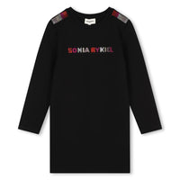 Sonia Rykiel Black Milano Knit Dress Multi Logo