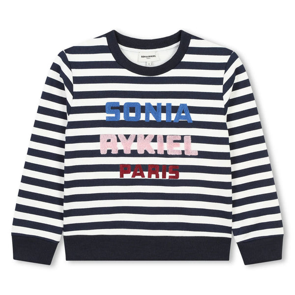 Sonia Rykiel White/Blue 2 Tone Stripes Sweater