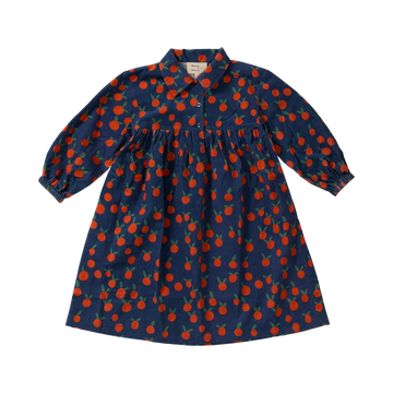 Wander & Wonder Navy Tangerine Lotte Dress