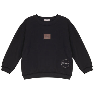 Calla Lili Boy Stamp Sweatshirt - Black