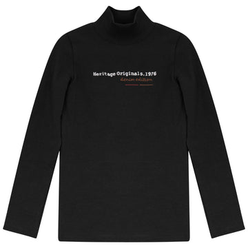 Calla Lili Girl Heritage Mockneck - Black