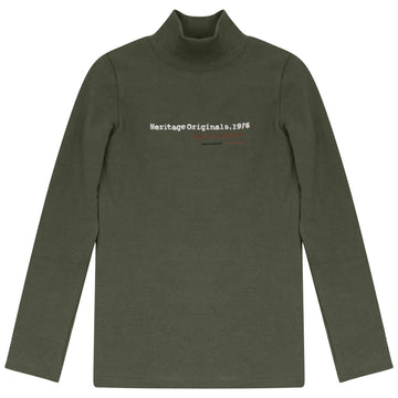 Calla Lili Girl Heritage Mockneck - Green