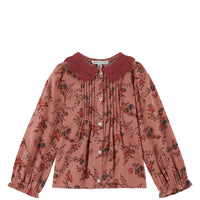 Emile Et Ida Orchid Rose Blouse Col Crochet