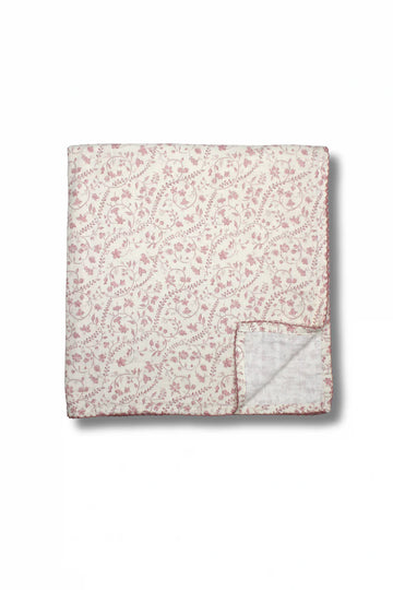 Little Threads The Label Mauve Heirloom Vine Muslin Blanket