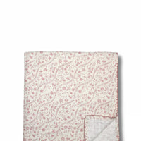 Little Threads The Label Mauve Heirloom Vine Muslin Blanket